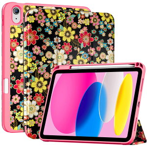 ProCase iPad 11����/10���� iPad�iA16�j11�C���` 2025/10.9�C���` 2022 �e���̂���TPU�o�b�N �ϏՌ� �O�܂� �X�^���h �X�}�[�g�J�o�[ (�����ȉԕ�)