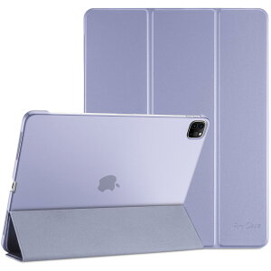 ProCase iPad Pro 12.9 �P�[�X ��6/5/4/3����ɓK�p�i2022 2021 2020 2018�j �X���� �O�܂� �X�^���h �X�}�[�g�J�o�[ Pencil�̃y�A�����O�Ə[�d�ɑΉ� - ���C�g�p�[�v��