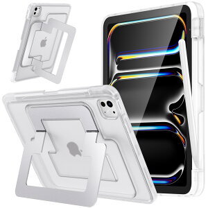 SANDUODD iPad Pro 11�C���` �P�[�XM5/M4 (2025/2024) �Ή� �ČRMIL�K�i �c���f���A���X�^���h �y�����[ ���^ �ϏՌ� ������ (�}�b�g�z���C�g)