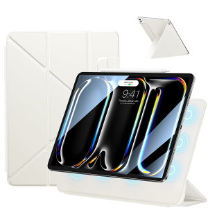 SANDUODD iPad Pro 13�C���` �P�[�X M4/M5 2024/2025�p ���̓}�O�l�b�g�z���� ���u���c�u �p�x�����\ Y�܃X�^���h Pencil�z���_�[�t�� iPad Pro �J�o�[ 13�C���` �y�� �I�[�g�X���[�v/�E�F�C�N�Ή� (�N��