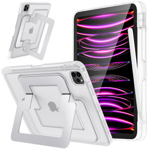 SANDUODD iPad Pro 11�C���` �P�[�X ��4/3/2����i2022/2021/2020�j�Ή� �ČRMIL�K�i �c���f���A���X�^���h �y�����[ ���^ �ϏՌ� ������ (�}�b�g�z���C�g)