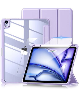 [Maledan] iPad�p air 11�C���` �P�[�X - �K���X�t�B�����t�� iPad�p air m4/m3/m2 �P�[�X 2026/2025/2024 ���p ���� �O�܂� �X�^���h �y�����[ ���^ �N���A�w�� DIY �ʐ^���� �Ռ��z�� �I�[�g�X���[�v 11�C