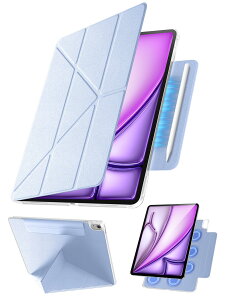 �y360°�S�ʕی�EY���X�^���h�zTekka iPad Air 11�C���` �P�[�X M2/M3/M4 (��6/7����E2024/2025/2026) / ��5���� (2022) / ��4���� (2020) & iPad Pro 11�C���` �P�[�X (2018)��p �}�O�l�b�g�z�� �B���y�����[ �c�u