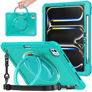 �������P�[�X �p�� iPad Pro 11�C���` M5/M4 2025/2024 (��6/5����), 360°��]�X�n���h�z���_�[ �X,�X�^���h�@�\ �ϏՌ� ��� ���߉\���|���[�t�� �A�E�g�h�A,���@�\ �S�ʕی� �y���z���_�[�t��,�u