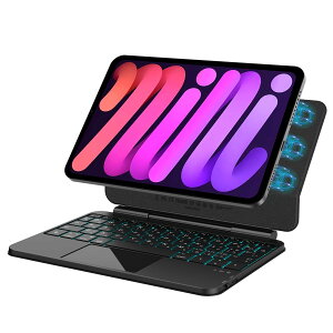 BETTDOW �}�W�b�N�L�[�{�[�h iPad Mini6/7 A17 Pro 8.3 �C���` ���{��z�� ���C�z�� �^�b�`�p�b�h 7 �F�o�b�N���C�g