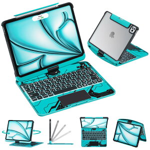 Sencela 2025�V�o�� iPad Air 13�C���`�iM3 2025 / M2 2024�j�Ή� ���{��z��L�[�{�[�h�P�[�X �}�W�b�N�L�[�{�[�h 360�x��]�� �x���Ȃ��E�����x �o�b�N���C�g�E�y���z���_�[���� iPad Pro 12.9�C���`�i��