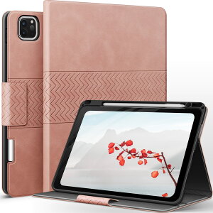 auaua iPad Pro 11�C���` ��4/3/2/1����(2022/2021/2020/2018)��p�y�����[ �I�[�g�X���[�v/�E�F�C�N PU���U�[ (�s���N�j