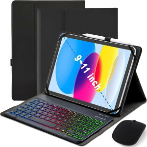 �}�E�X�t�� 9�`11�C���`�Ή� �^�u���b�g�p �L�[�{�[�h�P�[�X Android 16 15 14 13 12 �^�u���b�g�p�� Bluetooth�L�[�{�[�h�t�� �P�[�X ���C���{�[�o�b�N���C�g�t�� iPad Android Windows �A���h���C�h 9�C��