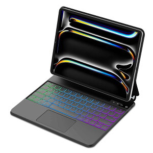 �y2025�V�^�Ή��ziPad Pro 13�C���`�}�W�b�N�L�[�{�[�h�iM4 2024 M5 2025�j �^�b�`�p�b�h���� �P�[�X�t�� ���C�z���� ���{��z�� Bluetooth�ڑ� �o�b�N���C�g�t�� �����X���[�v ���p�x���� USB-C�[�d��