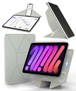 MS factory iPad mini7 �P�[�X (A17 Pro 2024 ��7����) mini6 (2021 ��6����) �p ���p�x �X�^���h �c�u�� ���u�� �J�o�[ ���̓}�O�l�b�g�z�� ���^ �y�� �I�[�g�X���[�v �A�C�p�b�h�~�j mini 7 6 ���C�g �O���[ I