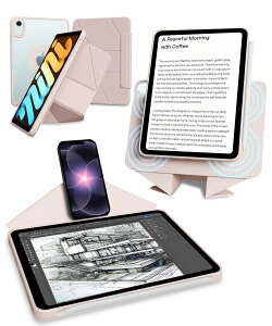 MS factory iPad mini7 �P�[�X (A17 Pro 2024 ��7����) mini6 (2021 ��6����) �p ������ ���� �J�o�[ ���p�x �X�^���h �c�u�� ���u�� ���̓}�O�l�b�g�z�� ���^ �ϏՌ� �I�[�g�X���[�v �A�C�p�b�h�~�j mini 7 6