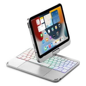 kaidisen 360�x��] 2024 iPad mini A17 Pro�p�� �L�[�{�[�h iPad Mini ��6����p�� �L�[�{�[�h�P�[�X �^�b�`�p�b�h �o�b�N���C�g�t�� �܂肽���� iPad mini6 mini7 �p�� �L�[�{�[�h �J�o�[ ��̌^ �g���b�N�p