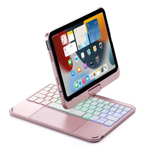 360°��] iPad Mini ��7���� (A17 Pro)/��6���� �L�[�{�[�h�P�[�X 180°�܂肽���ݎ� Mini7 Mini6 �L�[ �{�[�h�t���P�[�X ��/�c�u���X�}�[�g ��̎� �^�b�`�p�b�h�t�� 7�F�o�b�N���C�g�L�[�{�[�h Pencil��