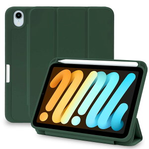 MS factory iPad mini 7 6 �p �P�[�X mini7 (A17 Pro 2024 ��7����) mini6 (2021 ��6����) �y�����[ �ϏՌ� �A�C�p�b�h�~�j �J�o�[ �\�t�gTPU �I�[�g�X���[�v �[�d�Ή� �p�C���O���[�� IPDM6-S-HDR-DGR