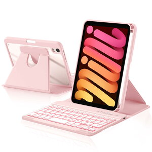 �yHETHOT�ziPad�p mini �L�[�{�[�h�P�[�X - �Ή�iPad Mini7 A17Pro ��7����(2024)/Mini6 ��6����(2021) DIY�����P�[�X �y�ʁE�S�ʕی� �h���ގ� �É��L�[ 7�F�o�b�N���C�g US�z�� �s�b�N