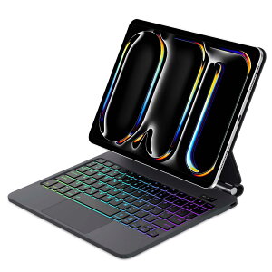 �y2025�V�^�Ή��ziPad Pro 11�C���`�}�W�b�N�L�[�{�[�h�iM4 2024 M5 2025�j�^�b�`�p�b�h���� �P�[�X�t�� ���C�z���� ���{��z�� Bluetooth�ڑ� �o�b�N���C�g�t�� �����X���[�v ���p�x���� USB-C�[�d��