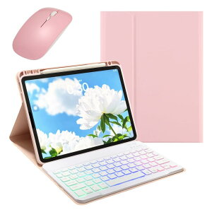 KMXDD �}�E�X�t�� iPad Pro 11�C���` M5/M4�p �o�b�N���C�g�L�[�{�[�h �P�[�X �J���t�� �A�C�p�b�h 2025/2024�N�^ iPadPro11 �p �L�[�{�[�h�P�[�X 7�F�o�b�N���C�g �}�O�l�b�g������,�s���N+��