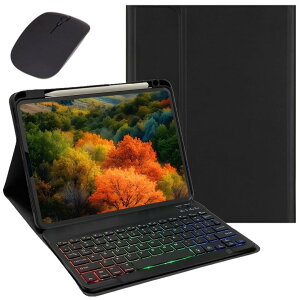 KMXDD �}�E�X�t�� iPad Pro 11�C���` M5/M4�p �o�b�N���C�g�L�[�{�[�h �P�[�X �J���t�� �A�C�p�b�h 2025/2024�N�^ iPadPro11 �p �L�[�{�[�h�P�[�X 7�F�o�b�N���C�g �}�O�l�b�g������,��+��