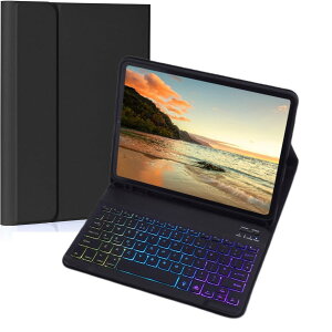 �L�[�{�[�h�P�[�X �p�� iPad Air 11�C���` M4/M3/M2 (2026/2025/2024) /Air ��5/4����, RGB �o�b�N���C�g �}�O�l�b�g������ ���^�y�� �y���V�����[ ���� �w���E�r�W�l�X�����C��+��