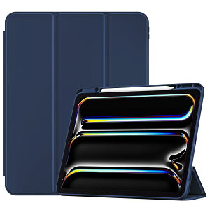 ProCase iPad Pro 13�C���` M5 2025 / M4 2024 �P�[�X �y���z���_�[ TPU�o�b�N Touch ID �X���[�v/�E�F�C�N -�l�C�r�[
