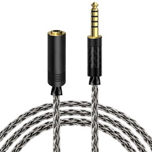 Geekria Apollo 4.4mm �o�����X���������P�[�u���A6N OCC �⃁�b�L�� HiFi �w�b�h�z�������R�[�h�ADAC/AMP�EDAP�E�I�[�f�B�I�@��p 4.4mm �I�X�̃��X�i1.5 m�j