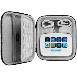 Geekria �v���O���}�u���L�[�{�[�h�L�������O�P�[�X Elgato Stream Deck Neo�ƌ݊������� �n�[�h�V�F�� �ی�J�o�[ �g���x���o�b�O (�_�[�N�O���[)