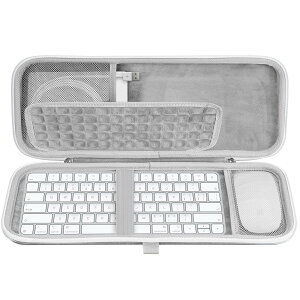 Geekria �L�[�{�[�h �L�������O�P�[�X�A�n�[�h�V�F���ی�g���x���o�b�O�A�A�b�v�� Apple Magic Keyboard (MXCL3LL/A) / MK2A3LL/A / MXCK3LL/A / MK293LL/A �Ή��A�}�E�X�R���{�P�[�X (���C�g�O���[)