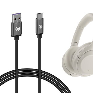Geekria �[�d�P�[�u�� �݊��� USB �[�d�R�[�h USB to USB-C�\�j�[ Sony WF-1000X6 ULT Field 5 ULT Field 3 WF-C710N WH-1000XM6 WH-1000XM5 WH-1000XM4 WH-1000XM3 WH-XB920N WH-XB910N WH-CH720N WH-H910N �ɑΉ� (��/300cm)