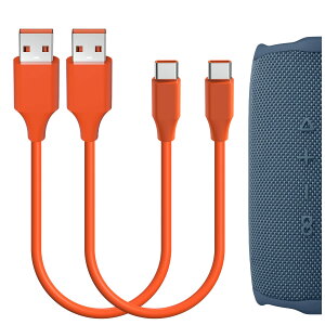 Geekria �[�d�P�[�u�� �݊��� USB �[�d�R�[�h USB to USB-C �W�F�C�r�[�G�� JBL GRIP�AFlip 7/6�A CHARGE 6/5�A GO 4/3�A Clip 5/4�A PULSE 5/4�A XTREME 3 �ɑΉ� (�I�����W�F�A1ft�A2��