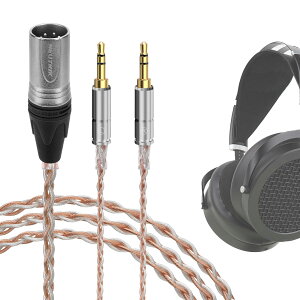 Geekria Apollo 4�s��XLR�|�f���A��3.5mm�o�����X�w�b�h�z���P�[�u���A�⃁�b�L�����R�[�h�AHIFIMAN Sundara Edition XS Ananda Arya HE400se�ADENONs D7200 D5200�Ή��A1.5m/4.9ft