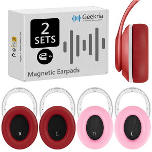 Geekria �C���[�p�b�h SNAP �}�O�l�`�b�N �݊��� �p�b�h �r�[�c�o�C�h�N�^�[�h�� Beats Studio Pro �w�b�h�z���ɑΉ� �p�b�h �C���[/�C���[�J�b�v �v���e�C�����U�[ (�s���N+���b�h, 2�g)