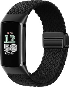 [DQQCQQ] �}�O�l�b�g���҂݃o���h Fitbit Charge 6/Fitbit Charge 5�Ή� ���f�B�[�X �����Y ���߉\ �ʋC�� �����p�x���g �i�C�������[�v ���X�g�o���h �X�|�[�c�X�g���b�v