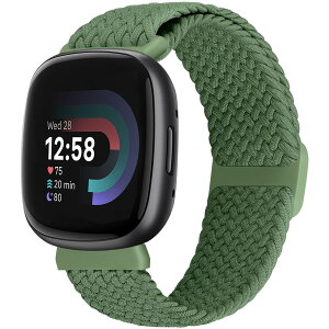 BTTNG �L�k���̂���ґg�o���h Fitbit Versa 3/Versa 4/Sense 2/Sense �����j���A�����\�ȃX�g���b�` �i�C���� �u���X���b�g �\�� ���[�v �X�|�[�c ���X�g�o���h Versa 3/Versa 4/Sense 2/Sense �p�ɑΉ�