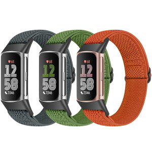 Bcukood �e���r���v�o���hFitbit Charge 6/Fitbit Charge 5�ƌ݊����̂���������v�o���h�X�|�[�c�i�C�������[�v�L�k�������\�ȒʋC���E�H�b�`�o���h�����p�E�H�b�`�o���h�����̒j���A3�p�b�N
