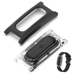 �y2���g�zGoogle Fitbit Air �Ή� �P�[�X PC �ϏՌ� �y�� �����h�~ �J�o�[ ���t���ȒP �����p�A�N�Z�T���[�i�u���b�N+�N���A�j