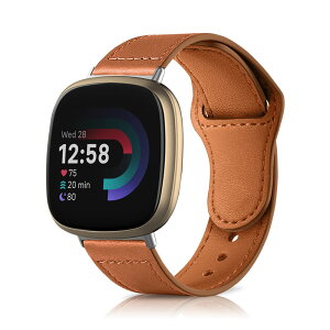 [HeeNia] ���U�[�o���h Fitbit Versa 4/3/Fitbit Sense 2/Sense �Ή� �o���h �v �X�g���b�v �X�|�[�c�o���h ���v�x���g (�u���E��)