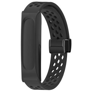 For Google Fitbit Air �p �����o���h �V���R���o���h ���������^��/�v���X�`�b�N�� �t���[�� ���E���ʋC�o���h �h�� �E�H�`�o���h (�u���b�N�CPC���t���[��)