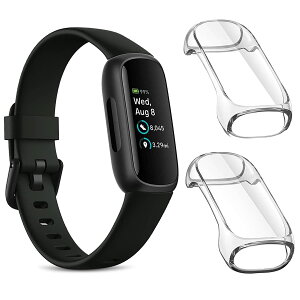2���Z�b�g�P�[�X�K�� Fitbit Inspire 3,�_�炩�� TPU �S�ʕی�J�o�[ �C�菝�h�~ �y�� �J�o�[ (����/����)