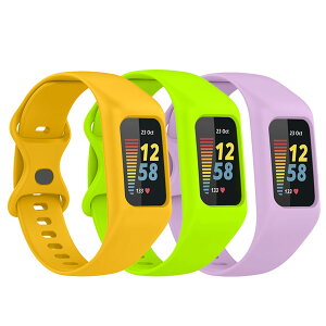 Gheper 3 �p�b�N �\�t�g���v�o���h Compatible with Fitbit Charge 6�ACharge 5�ACharge 4�ACharge 3/3SE �ƌ݊������� �V���R�� ���X�g�o���h �I�[�����E���h�ی�o���h �����p�u���X���b�g �X�g���b�v