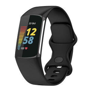 monoii Charge5 ���� �o���h �x���g Fitbit�݊��i TPU �f�� c808�iS,�u���b�N�j