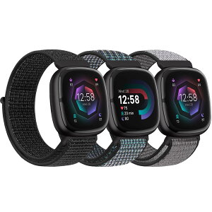 Bcuckood �i�C���������p���v�o���h Fitbit Versa 4/Sense 2/Versa 3/Sense ���f�B�[�X �����Y �\�t�g �ʋC�� �X�g���b�v �X�|�[�c �\�� ���[�v �����p���X�g�o���h