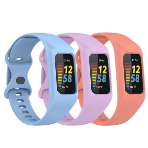Gheper 3 �p�b�N �\�t�g���v�o���h Compatible with Fitbit Charge 6�ACharge 5�ACharge 4�ACharge 3/3SE �ƌ݊������� �V���R�� ���X�g�o���h �I�[�����E���h�ی�o���h �����p�u���X���b�g �X�g���b�v