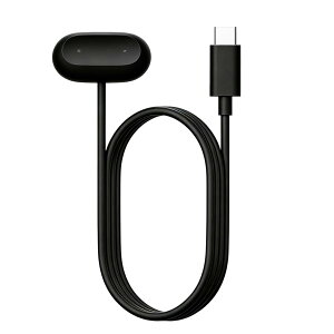 KONXISA Google Fitbit Air �Ή� �[�d�P�[�u�� Type-C ���C�[�d�� 1m���� ���ϋv �y�� ������ �����^�ѕ֗��i1�{/�u���b�N�j