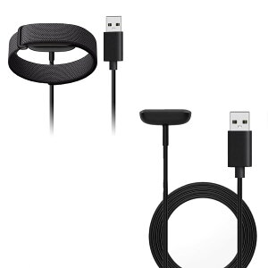 NIUQCTIAN Google �[�d�P�[�u�� Google Fitbit Air �Ή� USB �P�[�u�� ���C�z�� �[�d�� �����ϋv�y1�{�z�i�u���b�N�j
