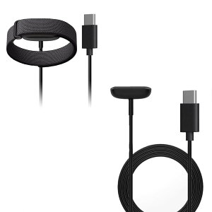 NIUQCTIAN Google �[�d�P�[�u�� Google Fitbit Air �Ή� TYPE-C�P�[�u�� ���C�z�� �[�d�� �����ϋv�y1�{�z�i�u���b�N�j