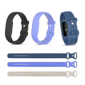 For Google Fitbit Air ��p �V���R���ւ��o���h 3�{�Z�b�g �J���t�� �\�t�g�V���R�� ���ɗD���� �h���h�� �X�|�[�c�p �ȒP���E �u���b�N×���C�g�u���[×�l�C�r�[�u���[