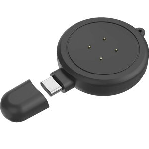 KirinDen Pixel Watch 2/3�p �[�d�� USB C�|�[�g Fitbit Versa3/4�p �[�d�X�^���h �X�}�[�g�E�H�b�` �`���[�W�h�b�N �R���p�N�g �y�� �����^�ѕ֗� Google Pixel Watch 2/3�Ή� Fitbit Sense1/2/Versa3/4�Ή� �u���b�N