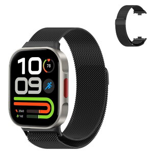 For Xiaomi REDMI Watch 6 Lite/Active �p �o���h �����x���g �ւ��x���g �X�e�����X���ߋ��� (�u���b�N)