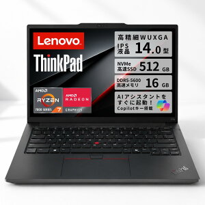 Lenovo ThinkPad E14 Gen 6 AMD �m�[�g�p�\�R�� 14�^ WUXGA����� Ryzen 7 7735HS 16GB������ 512GB SSD Wi-Fi 6E Bluetooth �L�� LAN���� ��1.44kg�y�� MIL-STD-810H Windows 11 Home