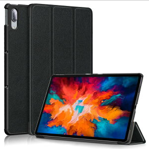 Kepuch Custer �P�[�X �Ή� Lenovo Tab P11 Pro TB-J706F TB-J716F, PU���U�[ �y�� �J�o�[ �Ή� Lenovo Tab P11 Pro TB-J706F TB-J716F - �u���b�N
